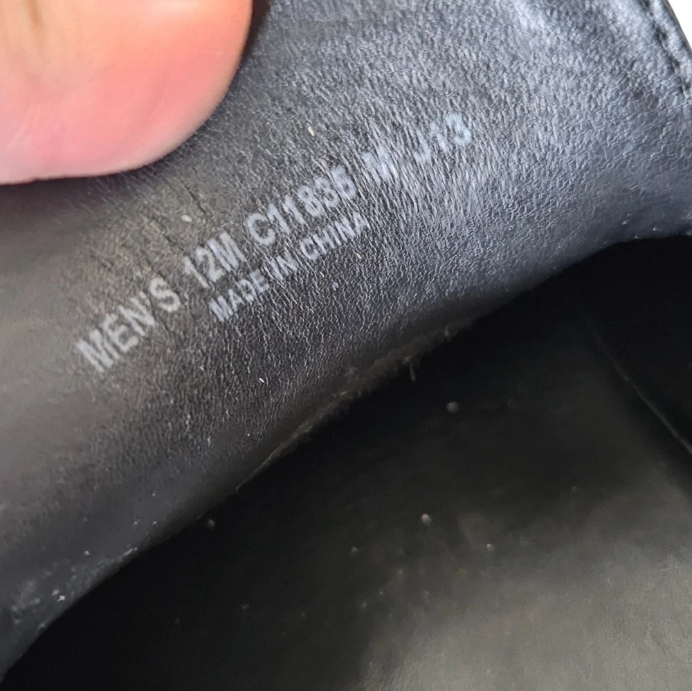 Cole Haan Black Leather Slip On Loafers with Silver Accent Size 12